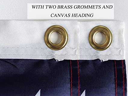 Pack of 10pcs American Flags for Outside 3x5 Ft USA Outdoor - US Flag God Bless America, Durable National Stars and Stripes Indoor Vivid Color Double-Stitched Edges Brass Grommet with Two Brass Grommets