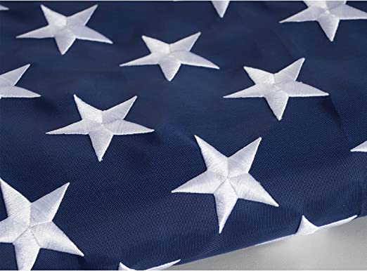 American Flag 4x6 Heavy Duty 420D -Made in USA US Flags Embroidered Stars for Outside Heavyweight USA Flag Outdoor for High Winds