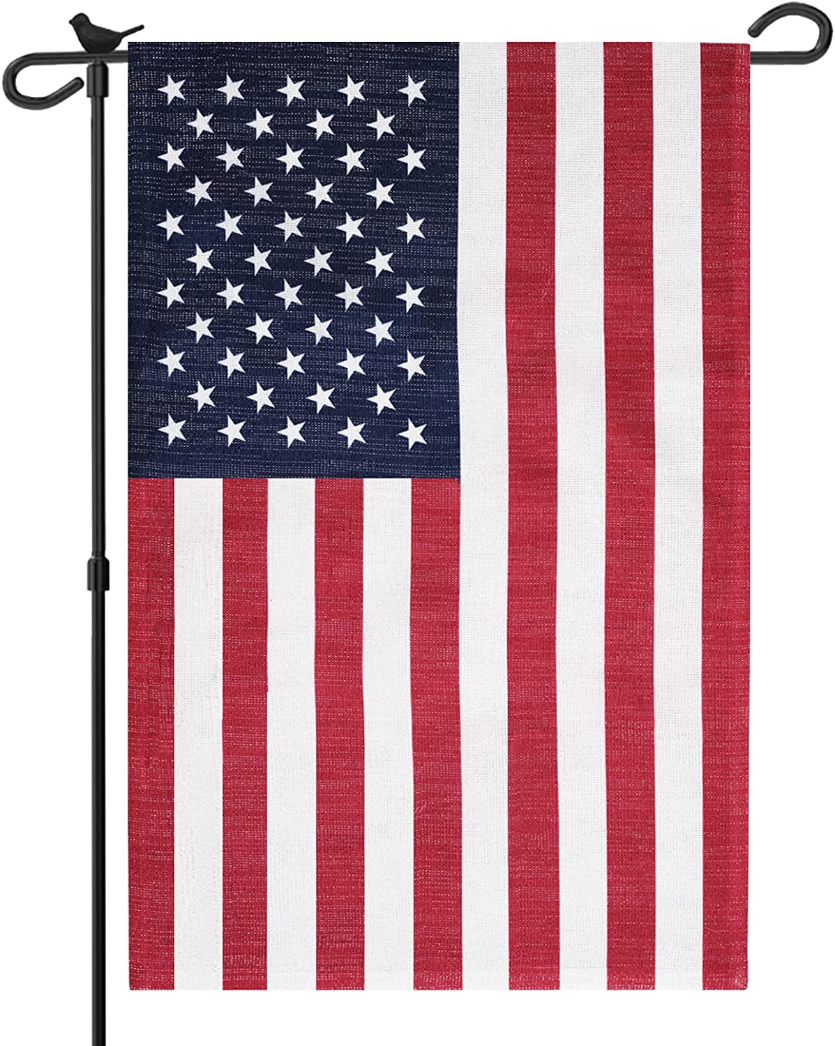 Pack of 10 American Garden Flags 12.5 X 18.5 Inch- US USA Double Sided Small American Flag for Yard Banner Patriotic Outdoor Lawn Decoration (American Garden Flag)
