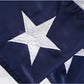 USA Pleated Fan Bunting Flag - 3x6ft Oxford Nylon America Half Fan Set - Embroidered US Patriotic Stars & Stripes Canvas Header Brass Grommets