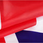 Pack of 2 United Kingdom UK Flag 3x5 Ft, Union Jack British Flags with 2 Brass Grommets and Canvas Header, Vivid Color England Outdoor Banner