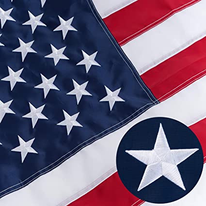 2x3 American flag US Flag Heavy Duty Outdoor Unite States Flags Embroidered Stars Sewn Stripes with Brass Grommets