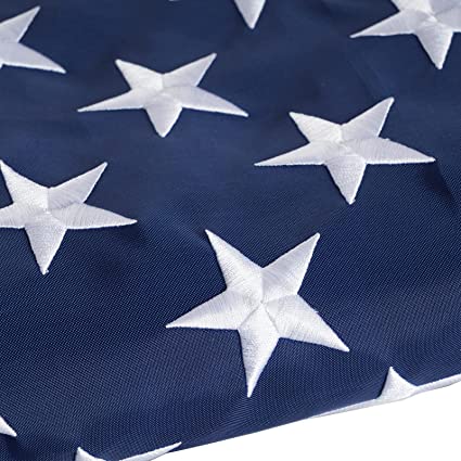 American Flag for Outdoor 5x8 US Flags with Embroidered Stars Heavy Duty Made in USA Flag 2 Brass Grommets Indoor Outside