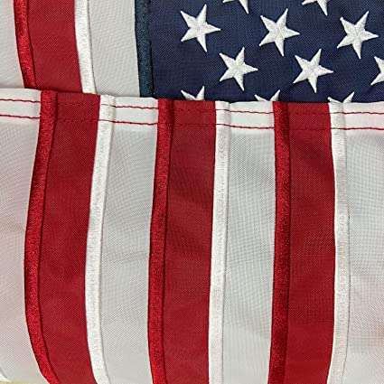 Pack of 2 American Flag USA Garden Flag 12 x 18 - Patriotic Small American Flags with Embroidered Stars for Yard