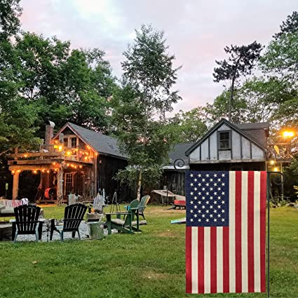 Pack of 2 American Flag USA Garden Flag 12 x 18 - Patriotic Double Sided Small American Flags for Yard