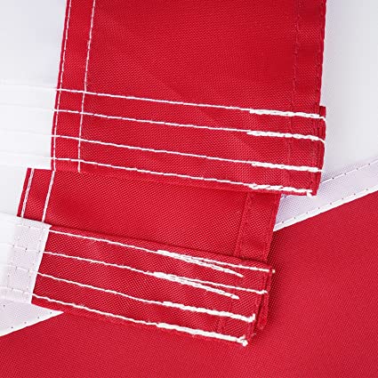 Pack of 2 American Flag US Flags 2x3 Outdoor Made in USA High Wind Heavy Duty Outside Embroidered Stars All Weather Durable Nylon Sewn Stripes with Brass Grommets (2' x 3' American Flag)