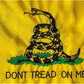 SYII Dont Tread On Me Gadsden Boat Flag 12x18 Inch Made in USA, Embroidery Yellow Coiled Rattle Snake with 2 Brass Grommet, Heavy Duty Nylon Outdoor Banner for All Weather