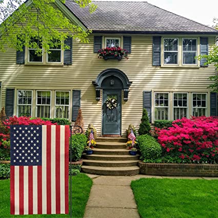 Pack of 2 American Flag USA Garden Flag 12 x 18 - Patriotic Double Sided Small American Flags for Yard