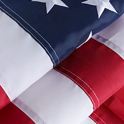 American Flag for Outdoor 5x8 US Flags with Embroidered Stars Heavy Duty Made in USA Flag 2 Brass Grommets Indoor Outside