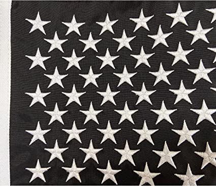 Thin Blue Line Flags 16x24 Inches Outdoor Made in USA - Embroidered Stars Police Boat Flag, Heavy Duty Back The Blue Flag Stripe Blue Line Lives Matter Flags Banner with 2 Brass Grommets