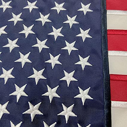 Pack of 2 American Flag USA Garden Flag 12 x 18 - Patriotic Small American Flags with Embroidered Stars for Yard