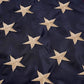 American Flag Tea Stained 3x5 Embroidered Vintage US Flags- Made in USA Primitive Tea Dye Historical Flags Banner with 2 Brass Metal Grommets Sewn Stripes