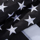 Thin Blue Line Embroidered Stars Boat Flag 12x18 Inch, Durable Nylon U.S Police Flags with Sewn Stripes and Brass Grommets for Yacht Motorcycle, Enforcement Officers Outdoor Banner Made in USA USA TOP FLAGS,INC