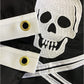 Pack of 2 Pirate Boat Flag 12x18 Inches Made in USA, Embroidery Jolly Roger Pirate Yacht Flags with 2 Brass Grommet, Heavy Duty Nylon Skull Outdoor Banner for All Weather
