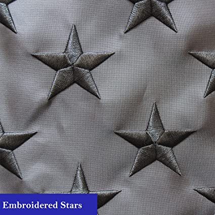 Black American Flag 12x18 Inch All Black American Boat Flag Embroidered Stars Durable Sewn Stripes Heavy Duty High Wind US Flags