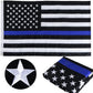 Thin Blue Line Flag 5x8 - Police American Blue Lives Matter Embroidered Stars Flags Banner - Gifts for Law Enforcement Officers (5x8 police flag)